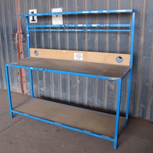 Used Packing Workstation 1700x600x1600mm Blue